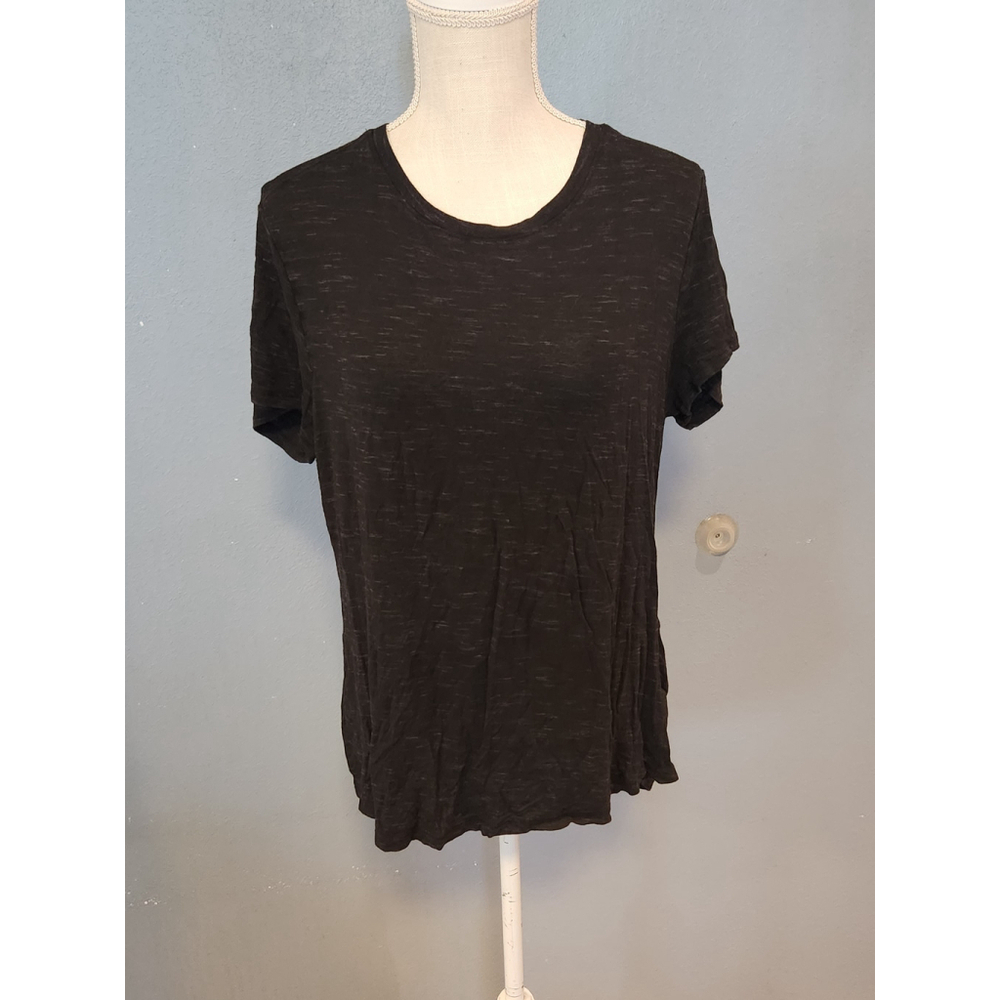 Avia black heathered high-low hem scoopneck flowy lightweight tunic top